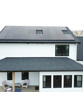 28 Solar Panels Installed on the Back of a Home’s Roof