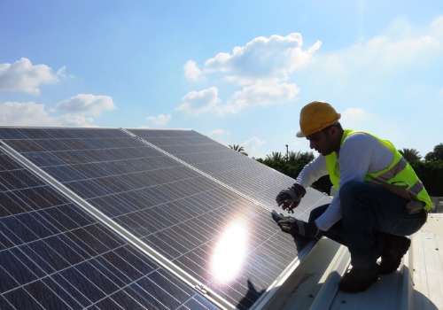 Technician installing new Solar Systems in Peoria IL