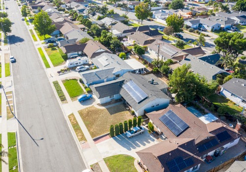 A neighborhood using solar panels to produce Solar Energy in Richmond VA