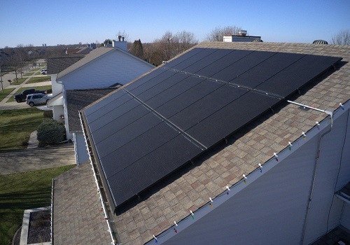 Solar Panels on roof in Bloomington IL