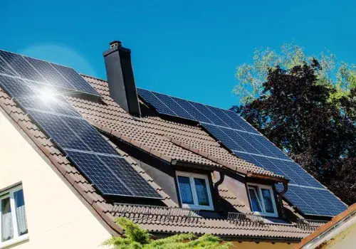 a family house with solar panels on the roof picture id1198730189.jpg