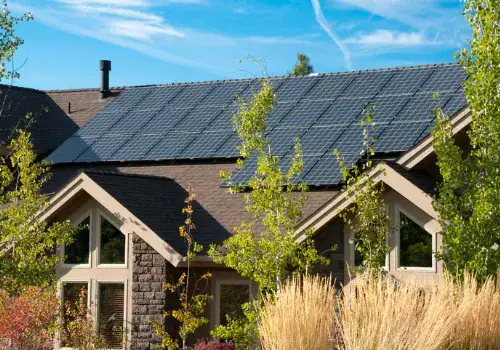 solar panels on the roof of a house picture id157504905.jpg